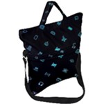 Noice, Dark, Gamer, Games, Gaming, Logo Fold Over Handle Tote Bag