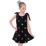 Noice, Dark, Gamer, Games, Gaming, Logo Kids  Tie Up Tunic Dress