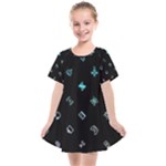 Noice, Dark, Gamer, Games, Gaming, Logo Kids  Smock Dress