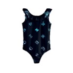 Noice, Dark, Gamer, Games, Gaming, Logo Kids  Frill Swimsuit