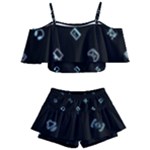 Noice, Dark, Gamer, Games, Gaming, Logo Kids  Off Shoulder Skirt Bikini