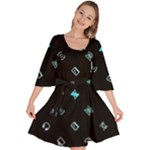 Noice, Dark, Gamer, Games, Gaming, Logo Velour Kimono Dress