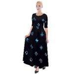 Noice, Dark, Gamer, Games, Gaming, Logo Half Sleeves Maxi Dress