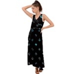 Noice, Dark, Gamer, Games, Gaming, Logo V-Neck Chiffon Maxi Dress