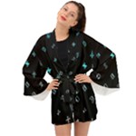 Noice, Dark, Gamer, Games, Gaming, Logo Long Sleeve Kimono