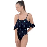 Noice, Dark, Gamer, Games, Gaming, Logo Drape Piece Swimsuit