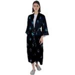 Noice, Dark, Gamer, Games, Gaming, Logo Maxi Satin Kimono