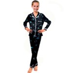 Noice, Dark, Gamer, Games, Gaming, Logo Kids  Satin Long Sleeve Pajamas Set