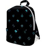 Noice, Dark, Gamer, Games, Gaming, Logo Zip Up Backpack