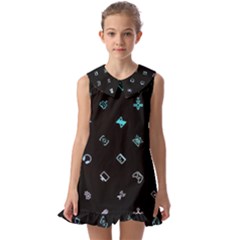 Kids  Pilgrim Collar Ruffle Hem Dress 