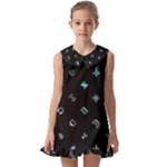 Noice, Dark, Gamer, Games, Gaming, Logo Kids  Pilgrim Collar Ruffle Hem Dress