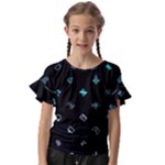 Noice, Dark, Gamer, Games, Gaming, Logo Kids  Cut Out Flutter Sleeves