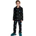 Noice, Dark, Gamer, Games, Gaming, Logo Kids  Long Sleeve Velvet Pajamas Set