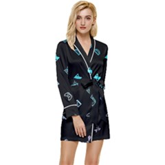 Long Sleeve Satin Robe 