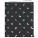 Noice, Dark, Gamer, Games, Gaming, Logo 8  x 10  Softcover Notebook