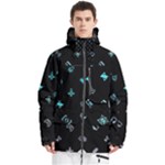 Noice, Dark, Gamer, Games, Gaming, Logo Men s Multi Pockets Zip Ski and Snowboard Waterproof Breathable Jacket