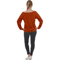 Off Shoulder Long Sleeve Velour Top 