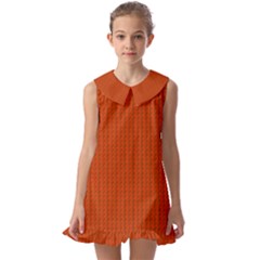 Kids  Pilgrim Collar Ruffle Hem Dress 