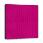 Purple Lego Texture Macro, Purple Dots Background Mini Canvas 8  x 8  (Stretched)