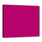 Purple Lego Texture Macro, Purple Dots Background Canvas 24  x 20  (Stretched)