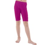 Purple Lego Texture Macro, Purple Dots Background Kids  Mid Length Swim Shorts