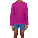 Purple Lego Texture Macro, Purple Dots Background Kids  Long Sleeve Swimwear