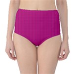 Purple Lego Texture Macro, Purple Dots Background Classic High-Waist Bikini Bottoms