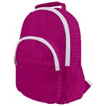 Purple Lego Texture Macro, Purple Dots Background Rounded Multi Pocket Backpack