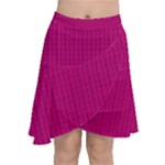 Purple Lego Texture Macro, Purple Dots Background Chiffon Wrap Front Skirt