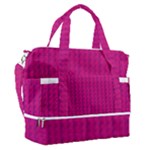 Purple Lego Texture Macro, Purple Dots Background Sports Shoulder Bag with Shoes Compartment