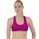 Purple Lego Texture Macro, Purple Dots Background Criss Cross Racerback Sports Bra