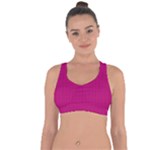 Purple Lego Texture Macro, Purple Dots Background Cross String Back Sports Bra