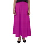 Purple Lego Texture Macro, Purple Dots Background Flared Maxi Skirt