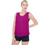 Purple Lego Texture Macro, Purple Dots Background Bubble Hem Chiffon Tank Top