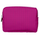 Purple Lego Texture Macro, Purple Dots Background Make Up Pouch (Medium)