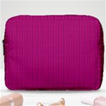 Purple Lego Texture Macro, Purple Dots Background Make Up Pouch (Large)