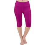 Purple Lego Texture Macro, Purple Dots Background Lightweight Velour Cropped Yoga Leggings