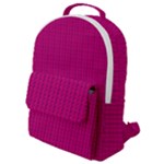 Purple Lego Texture Macro, Purple Dots Background Flap Pocket Backpack (Small)