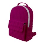 Purple Lego Texture Macro, Purple Dots Background Flap Pocket Backpack (Large)