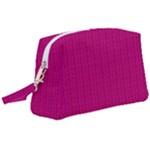 Purple Lego Texture Macro, Purple Dots Background Wristlet Pouch Bag (Large)