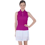 Purple Lego Texture Macro, Purple Dots Background Women s Sleeveless Polo T-Shirt