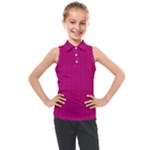 Purple Lego Texture Macro, Purple Dots Background Kids  Sleeveless Polo T-Shirt