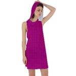 Purple Lego Texture Macro, Purple Dots Background Racer Back Hoodie Dress