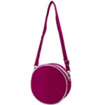 Purple Lego Texture Macro, Purple Dots Background Crossbody Circle Bag