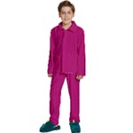 Purple Lego Texture Macro, Purple Dots Background Kids  Long Sleeve Velvet Pajamas Set