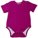 Purple Lego Texture Macro, Purple Dots Background Baby Short Sleeve Bodysuit