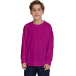 Purple Lego Texture Macro, Purple Dots Background Kids  Crewneck Sweatshirt