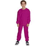 Purple Lego Texture Macro, Purple Dots Background Kids  Sweatshirt set