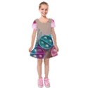 Kids  Short Sleeve Velvet Dress 