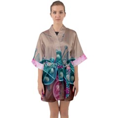 Half Sleeve Satin Kimono  